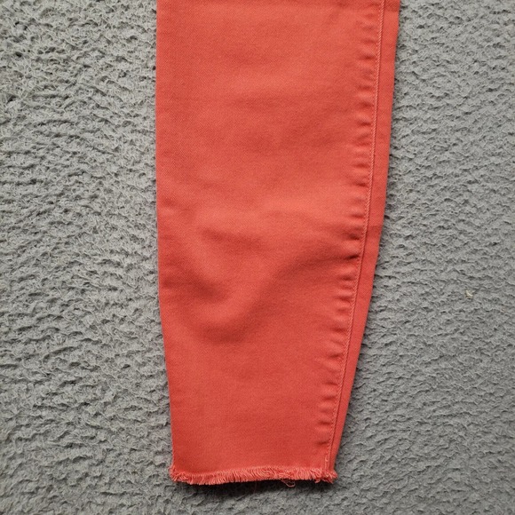 KUT from the Kloth Pants Womens 8 Orange Skinny Raw Hem Casual Logo Pockets - Picture 7 of 16
